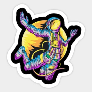 astronaut freefall space Sticker